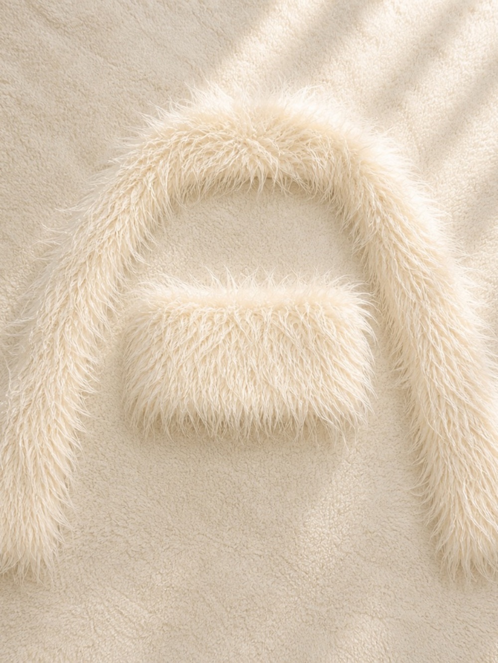 Nova Luxe Faux Fur Top & Scarf Set – Size S